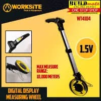 Worksite Digital Display Measuring Wheel  with Pistol Grip. Balanced In-Line Design. Tri-Fold Handle with Pistol Grip. Sealed roller bearings; Hi-traction tire. Measures to 32,800 Feet(9,999 Meters). Belt driven counter for long life -WT4104  Online now