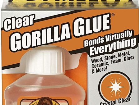 Gorilla Clear Glue, 1.75 ounce Bottle, Clear (Pack of 1) Compatible Material	Wood, Foam, Glass, Ceramic, Metal, Stone - 4500102 Hot on Sale