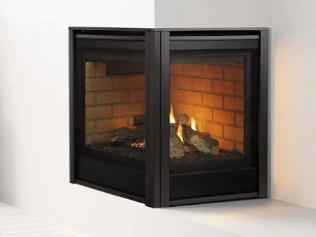 Heat & Glo 36  Direct Vent Multi Side Top Rear Corner Gas Fireplace with Intellifire Touch Ignition on Sale