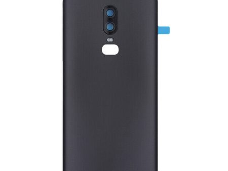 For One Plus 6 Replacement Rear Battery Cover with Adhesive (Mirror Black) Online Sale