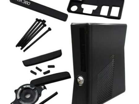 For Xbox 360 Slim Replacement External Housing Shell (Black) Hot on Sale