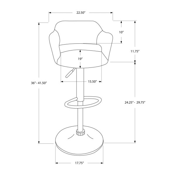 Monarch Tabouret de hauteur réglable I 2357 Online Sale