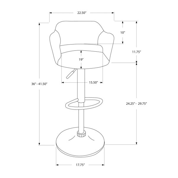 Monarch Tabouret de hauteur réglable I 2381 For Cheap